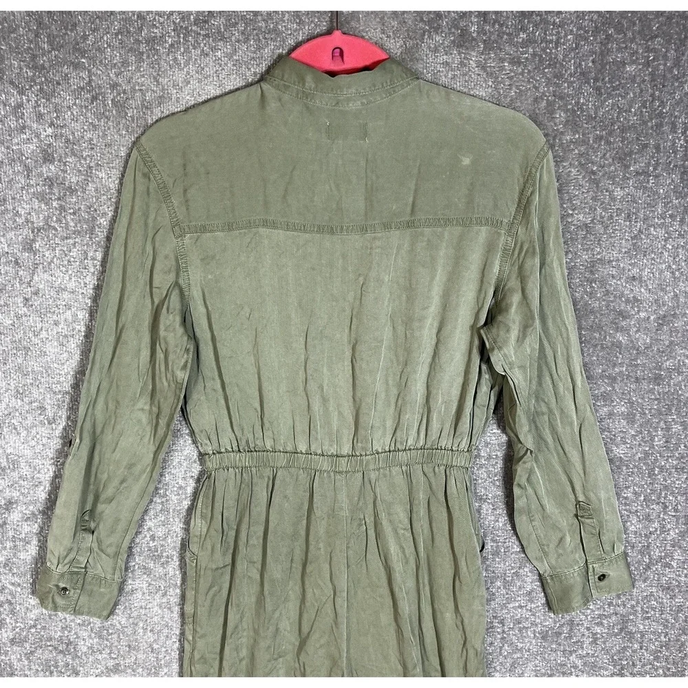 Old Navy Long Sleeve‎ Jogger Leg Utility Jumpsuit Girls Size XL 14 Green Pockets